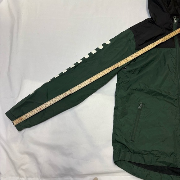 Vans Kids Garnett Windbreaker Jacket Green Black Full Zip Hooded Skate Snow Punk - Picture 10 of 11